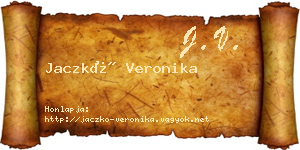 Jaczkó Veronika névjegykártya